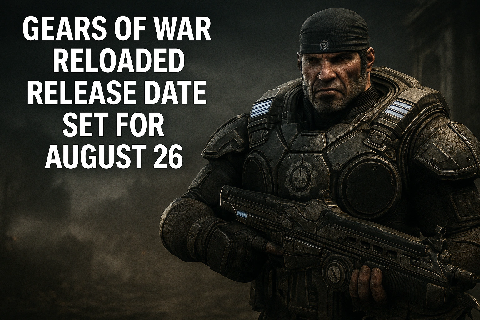 Gears of War Reloaded release date announcement with Marcus Fenix